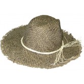 Chapeau en jonc pour homme avec ruban en ficelle