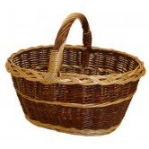 Panier crocane en osier brut/buff BN