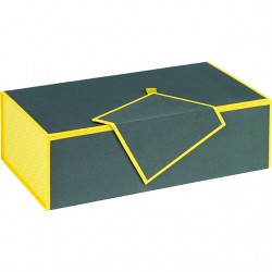 Coffret rectangle gris et jaune