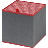 Coffret carré gris et rouge