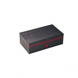 Coffret rectangle "Savoureux" noir/rouge