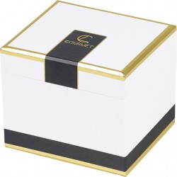 Coffret carré "Gourmet" noir/blanc/or