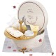 Coffret rond "La Boite à Fromages" beige effet bois