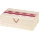 Coffret rectangle rayures rouge/blanc