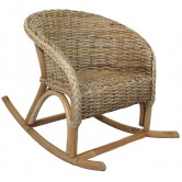 La Vannerie d'Aujourd'hui - Rocking-Chair pour enfant en rotin Kubu Gris