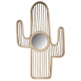La Vannerie d'Aujourd'hui - miroir en rotin et kubu gris design Cactus
