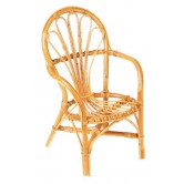 La Vannerie d'Aujourd'hui - Fauteuil enfant rotin ajouré motif palmette