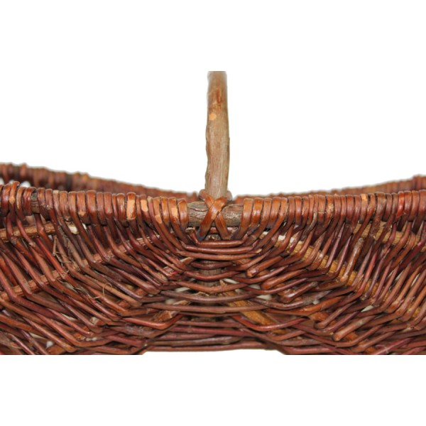 Panier Vigneron En Osier Buff Grand Modèle - Vannerie Traditionnelle, Bicolore, Grand Format