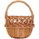 Panier enfant rond en osier buff/brut, lacerie et BN