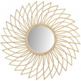 Miroir en rotin dahlia