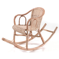  La Vannerie d'Aujourd'hui - Rocking chair en rotin pour enfant (fauteuil à bascule)