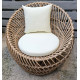 Salon de jardin 2 fauteuils + table basse en résine imitation rotin