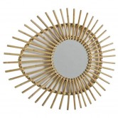 La Vannerie d'Aujourd'hui - Miroir design oeuf en rotin naturel