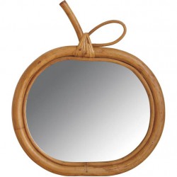 La Vannerie d'Aujourd'hui - Miroir design pomme en rotin naturel